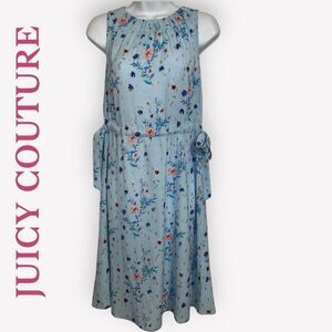 JUICY COUTURE Golden  Rain Floral Cinched‎ Halter Dress NWT $58 Size XS